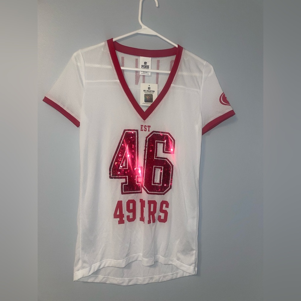 NWT vs pink San Francisco 49ers jersey
